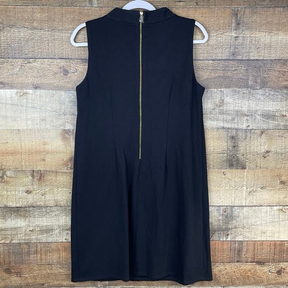 Jude Connally Piper Sleeveless Shift Dress Mock Neck Black Size Medium NWT - Picture 3 of 9
